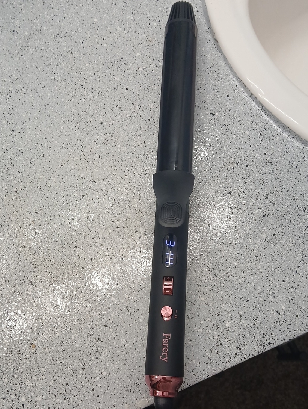 Farcry Black Curling Wand with Rose Gold Accents